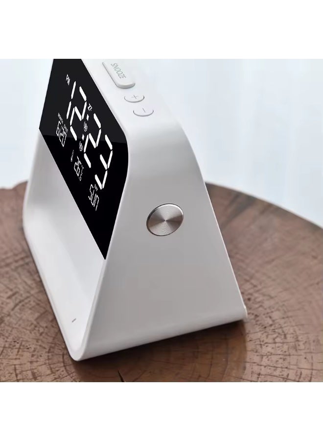 bedroom bedside lamp clock, made of ABS material suitable for home/office holiday atmosphere decoration USB plug in use - Image 3