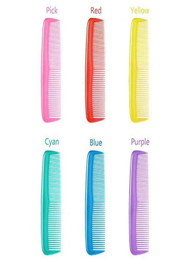 Leinuosen 24 Pieces Hair Combs Set Plastic Hair Comb For Women And Men, Fine Dressing Comb (Yellow, Purple, Green, Blue, Red, Pink)  - Image 4
