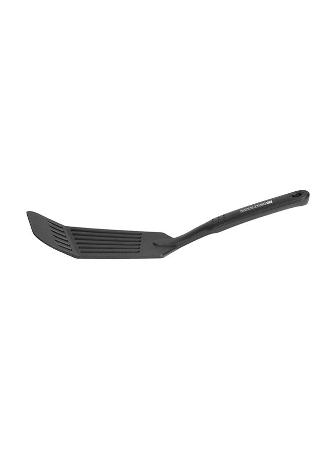 Royalford Nylon Long Slotted Spatula 32X8Cm Dishwasher Safe Black - Image 5