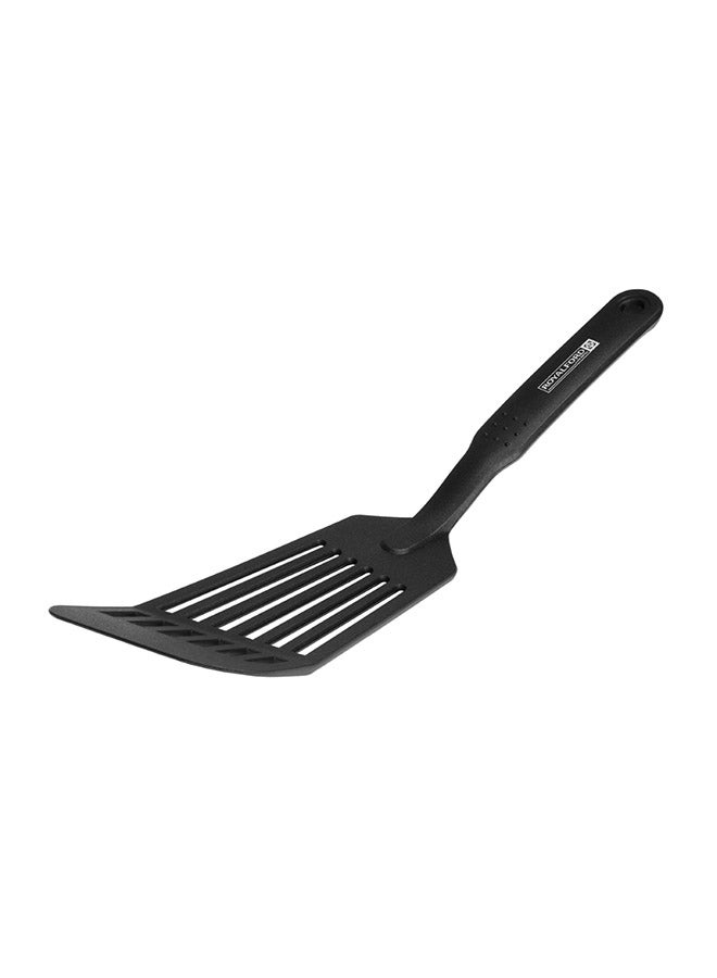 Royalford Nylon Long Slotted Spatula 32X8Cm Dishwasher Safe Black - Image 4