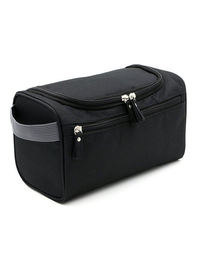 EAYIRA Travel 13 Cms Toiletry Bag Cosmetic Bag With Hook For Travel Makeup Organizer Cosmetic Pouch Household Grooming Kit Makeup Bag (Black)  - Image 1