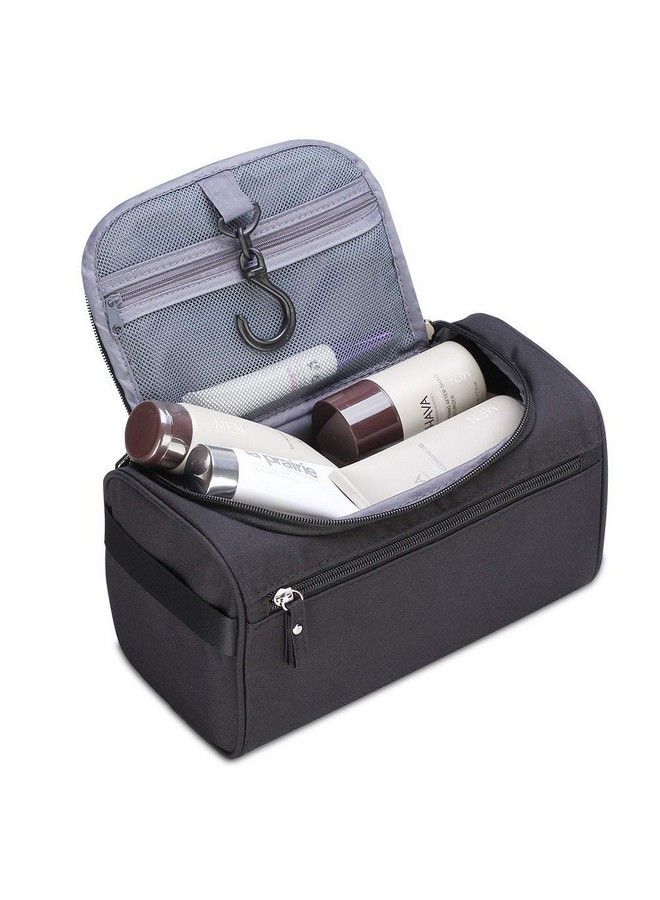 EAYIRA Travel 13 Cms Toiletry Bag Cosmetic Bag With Hook For Travel Makeup Organizer Cosmetic Pouch Household Grooming Kit Makeup Bag (Black)  - Image 3