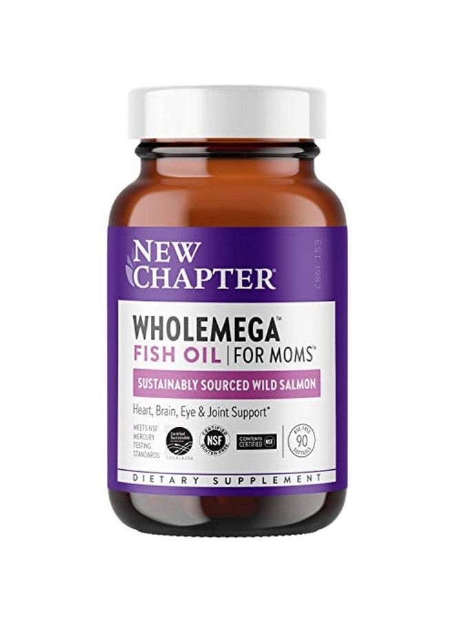 New Chapter Prenatal Dha Wholemega For Moms Fish Oil Supplement With Omega3 + Vitamin D3 For Prenatal & Postnatal Support 90 Ct Softgels 500Mg - Image 1