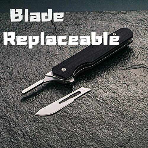 edcfans EDC Folding Scalpel Knife: G10 Handle, EDC Pocket Utility Knife with 10 Replaceable Scalpel Blades. - Image 2