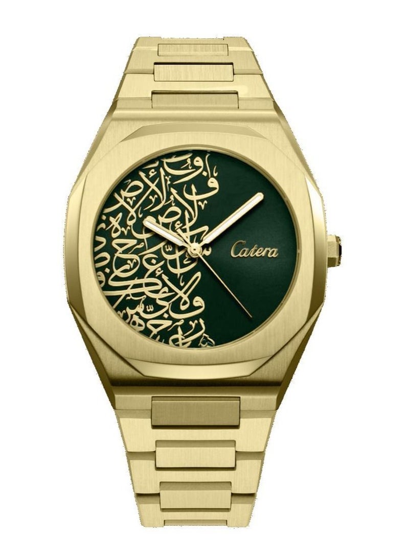 Catery Men's steel watch from Catera with Arabic letters 