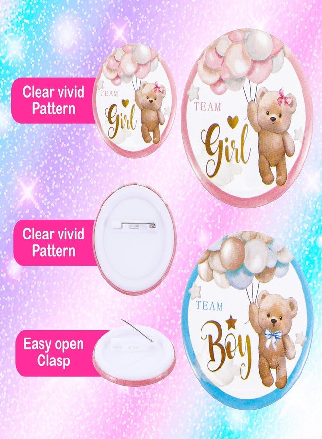 Tyqour 30pcs Gender Reveal Pins Team Boy or Girl Pins for Baby Reveal Decorations, Perfect Gender Reveal Party Supplies & Game Accessories, 1.5 Inch - Image 4