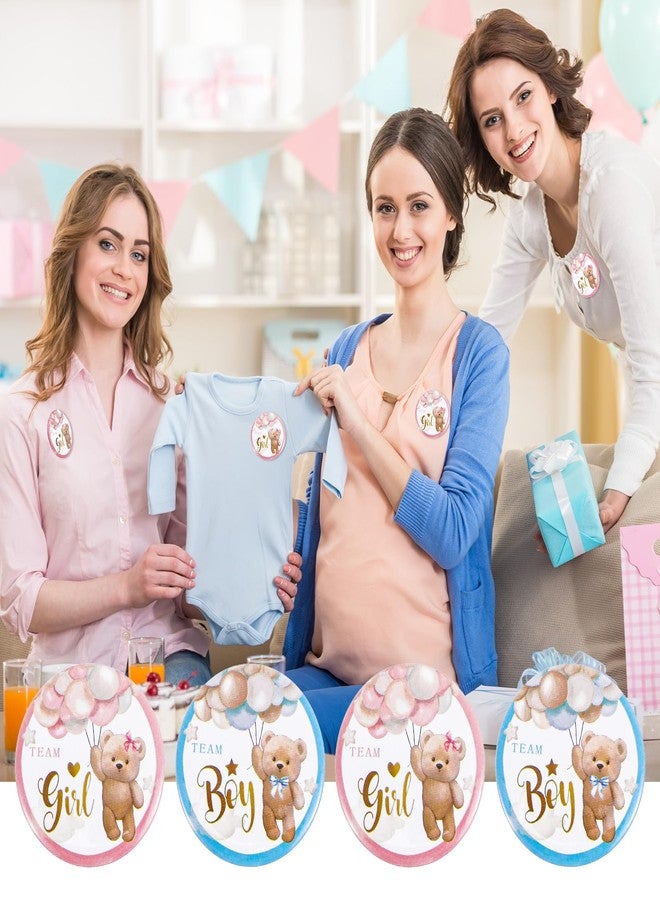 Tyqour 30pcs Gender Reveal Pins Team Boy or Girl Pins for Baby Reveal Decorations, Perfect Gender Reveal Party Supplies & Game Accessories, 1.5 Inch - Image 2