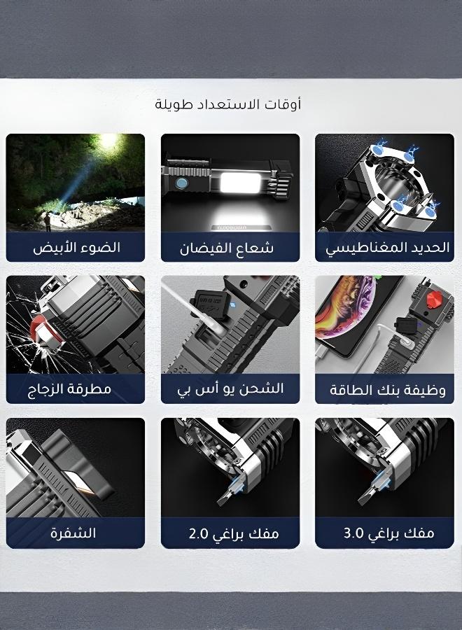 Multifunctional Emergency Car Flashlight with Window Breaker and Seatbelt Cutter - Image 3