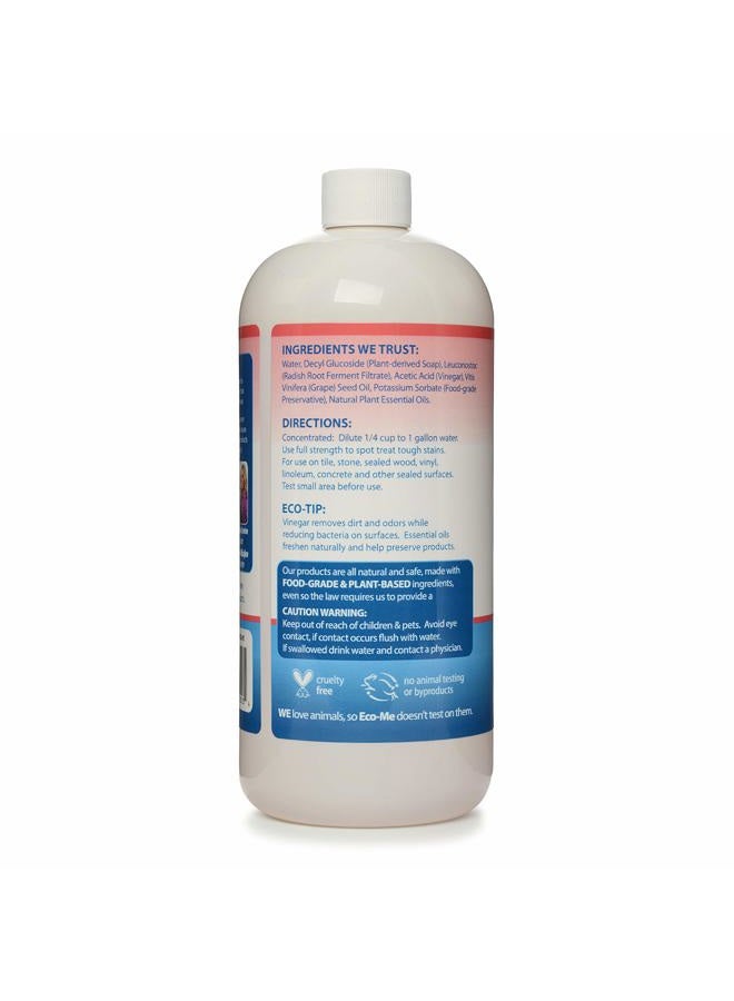 eco me منظف متعدد الأسطح والأرضيات مركز من النباتات الطبيعية، شفاف، 31.99 أونصة سائلة، توت الحمضيات - Image 3