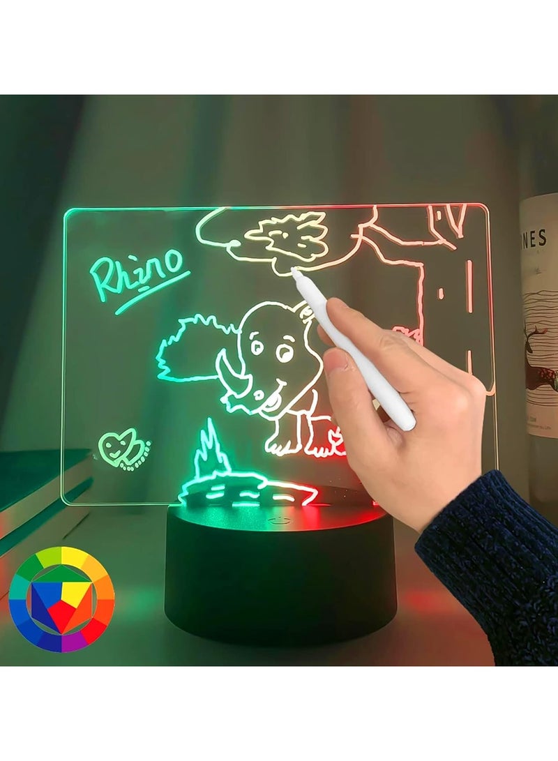 3D Gifts For Her/Him, 3D LED Message Board Night Light, DIY Handwritten Message Board 3D Desk Lamp 16 Color, Night Light for Kids, Home Decor Light, Perfect Gift for Valentine's Day, Birthday's, Ramadan.  - Image 2