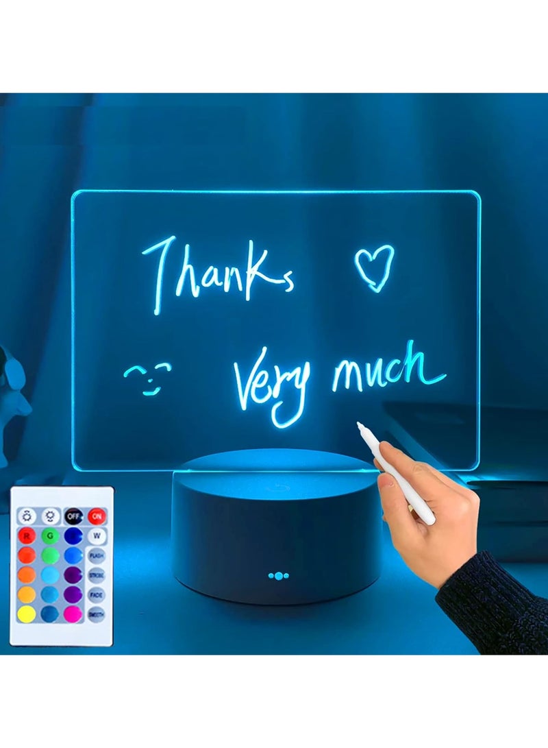 3D Gifts For Her/Him, 3D LED Message Board Night Light, DIY Handwritten Message Board 3D Desk Lamp 16 Color, Night Light for Kids, Home Decor Light, Perfect Gift for Valentine's Day, Birthday's, Ramadan.  - Image 4