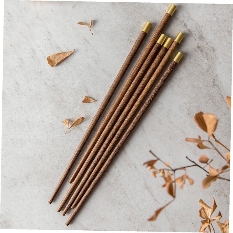 3 Pairs Rosewood Wooden Chopsticks Reusable Non Slip Tableware For Home Restaurant Dining - Image 5