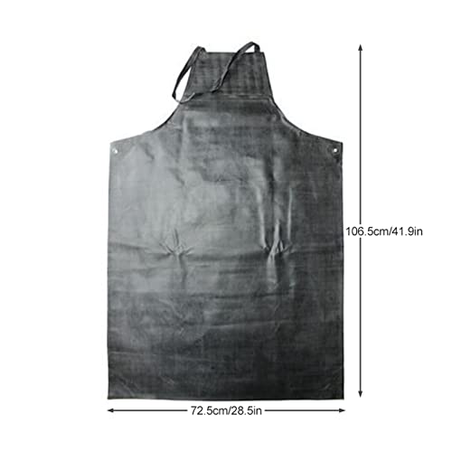 TEUOPIOE Waterproof Apron Rubber,42" Adjustable Extra Long Industrial Work Apron for Grilling Dishwashing Lab Kitchen Butcher，Vinyl Heavy Duty Aprons for Adults - Image 2