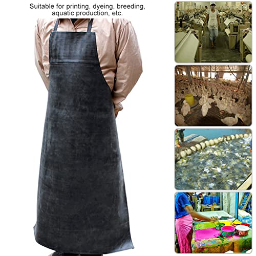 TEUOPIOE Waterproof Apron Rubber,42" Adjustable Extra Long Industrial Work Apron for Grilling Dishwashing Lab Kitchen Butcher，Vinyl Heavy Duty Aprons for Adults - Image 4