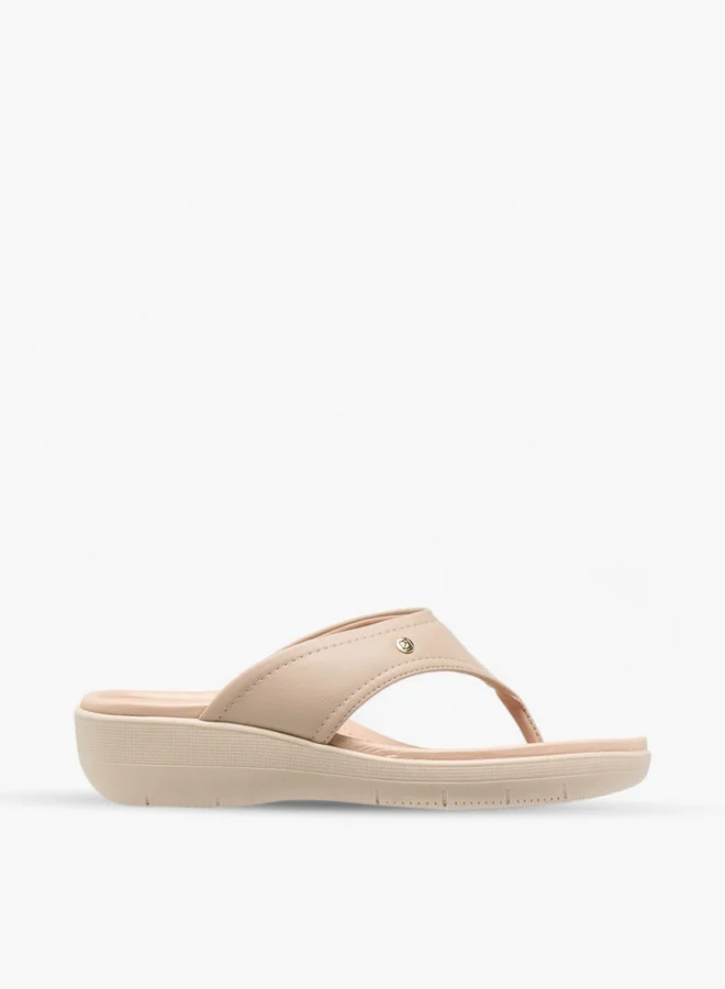 Piccadilly Women's Solid Slip-On Comfort Thong Sandals