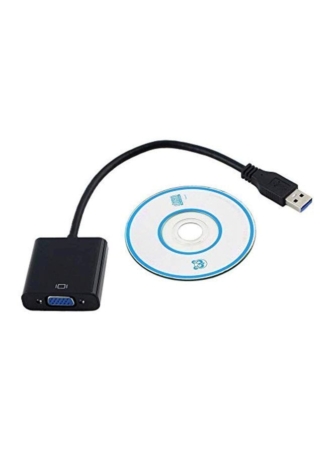 NIBEMINENT USB To VGA Video Graphic Card Display External Cable Adapter Black - Image 2