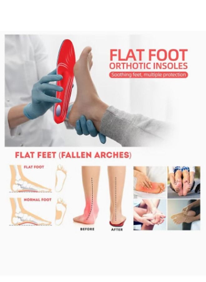 Ant - Arch Support Orthotic Insoles,Soft Plantar Fasciitis Insoles, Shock Absorption Cushioning Shoes Insoles for Flat Feet Heel Spurs Foot Pain overpronation for Men Women(L 44-45) - Image 1