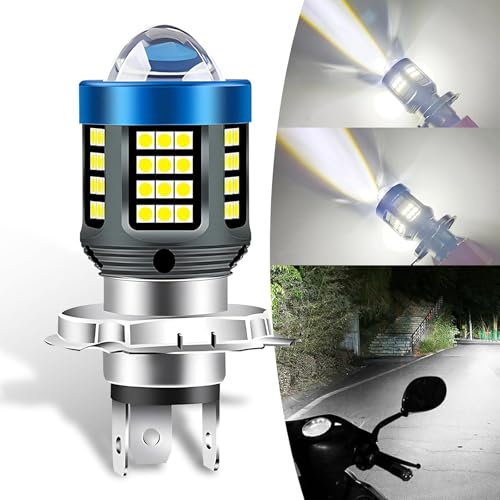 ijuicy H4 Led Bulb 1200LM 6000K 3030 Chips HiLow Beam H4 Bulb with Lens IP68 Waterproof Super Bright Front Lighting Bulb Universal for Most Cars Motorcycles White - Image 1