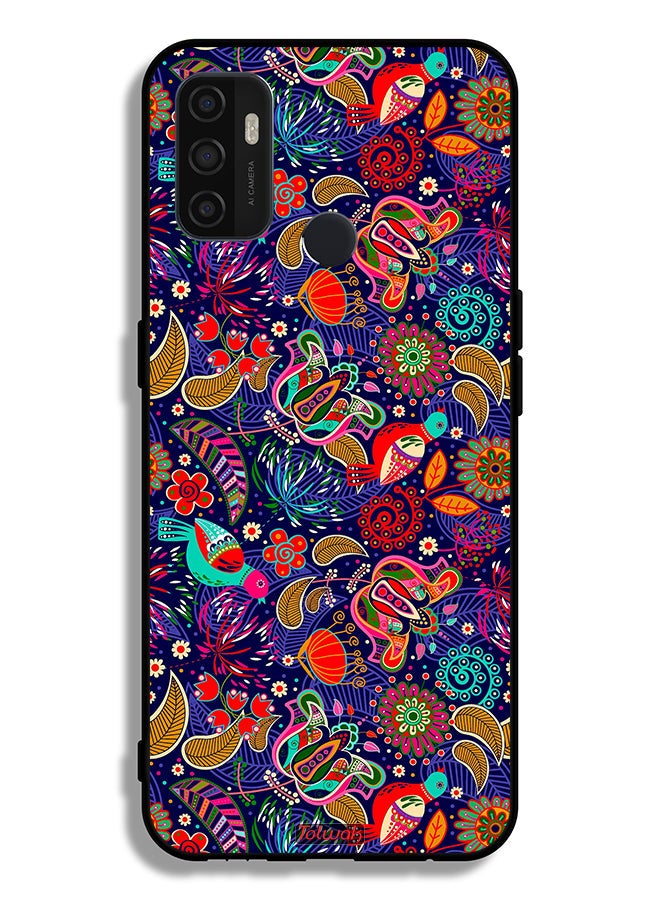 Tolwak Oppo A53 4G Protective Case Cover Pattern Colorful Birds Leaf Flowers - Image 2