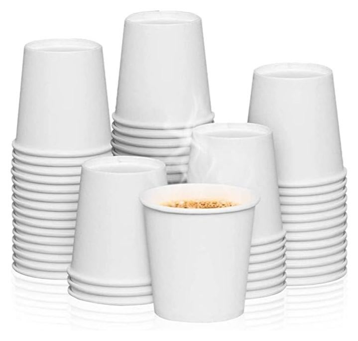 MARKQ [1000 Cups] 4 Oz White Paper Cups | Small Disposable Cups for Espresso, Qahwa, Mouthwash - Image 1