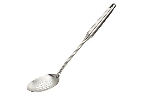 Millvado Stainless Steel Slotted Cooking Spoon, Large Metal Chef Strainer Utensil For Cooking, Serving, And Mixing, The #1 Dishwasher Safe Kitchen Tool, 15" Long Spoon With Holes - Image 1