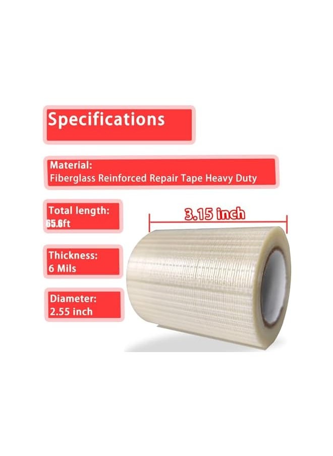PROMASS - promass 65.6 FT x 3.1 Inch RV Awning Repair Tape, Repair Tape for Canvas,Tent Repair Tape for Tarp, Boat Covers Repair Tape,RV Awning, Sail Tape, Tear Repair Patch Kit, Waterproof - Image 1