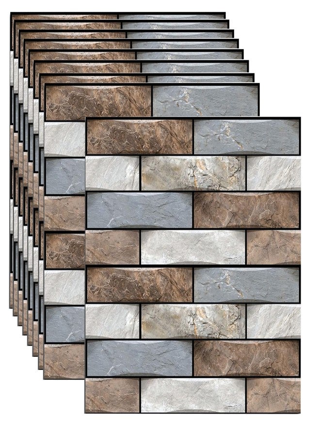 szgwtk 3D Wall Panels Peel and Stick,Faux Stone Wall Panel,10PCS 30x30cm Foam Brick Self Adhesive Wallpaper Application Such as Games Rooms, Offices, Hotels, Living Rooms, bedrooms and Kitchens. - Image 1