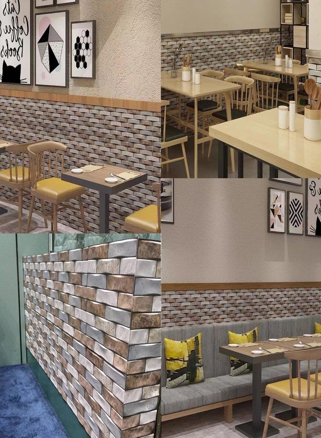 szgwtk 3D Wall Panels Peel and Stick,Faux Stone Wall Panel,10PCS 30x30cm Foam Brick Self Adhesive Wallpaper Application Such as Games Rooms, Offices, Hotels, Living Rooms, bedrooms and Kitchens. - Image 2