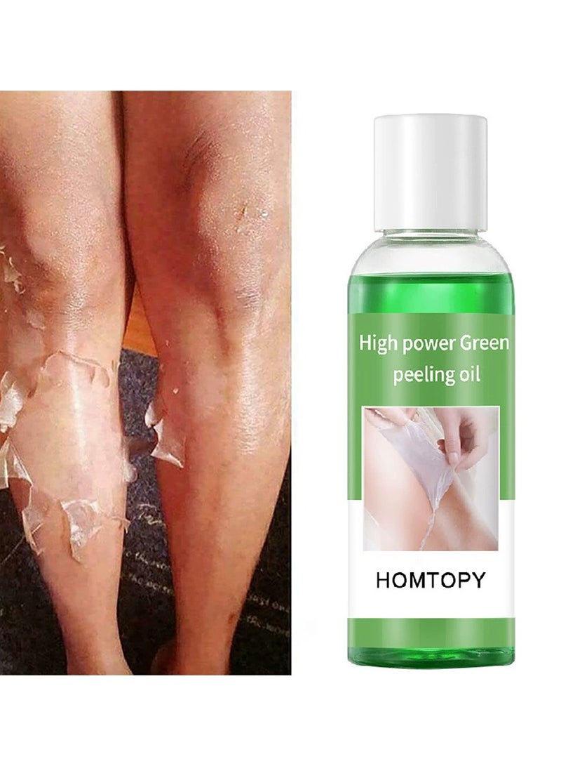 Peeling Oil for Dark Skin,Green Extra Strength Exfoliating Body Peeling Oil,Chemical Peel Solution for Hands and Feet,Effective Exfoliation for Smooth and Radiant Skin