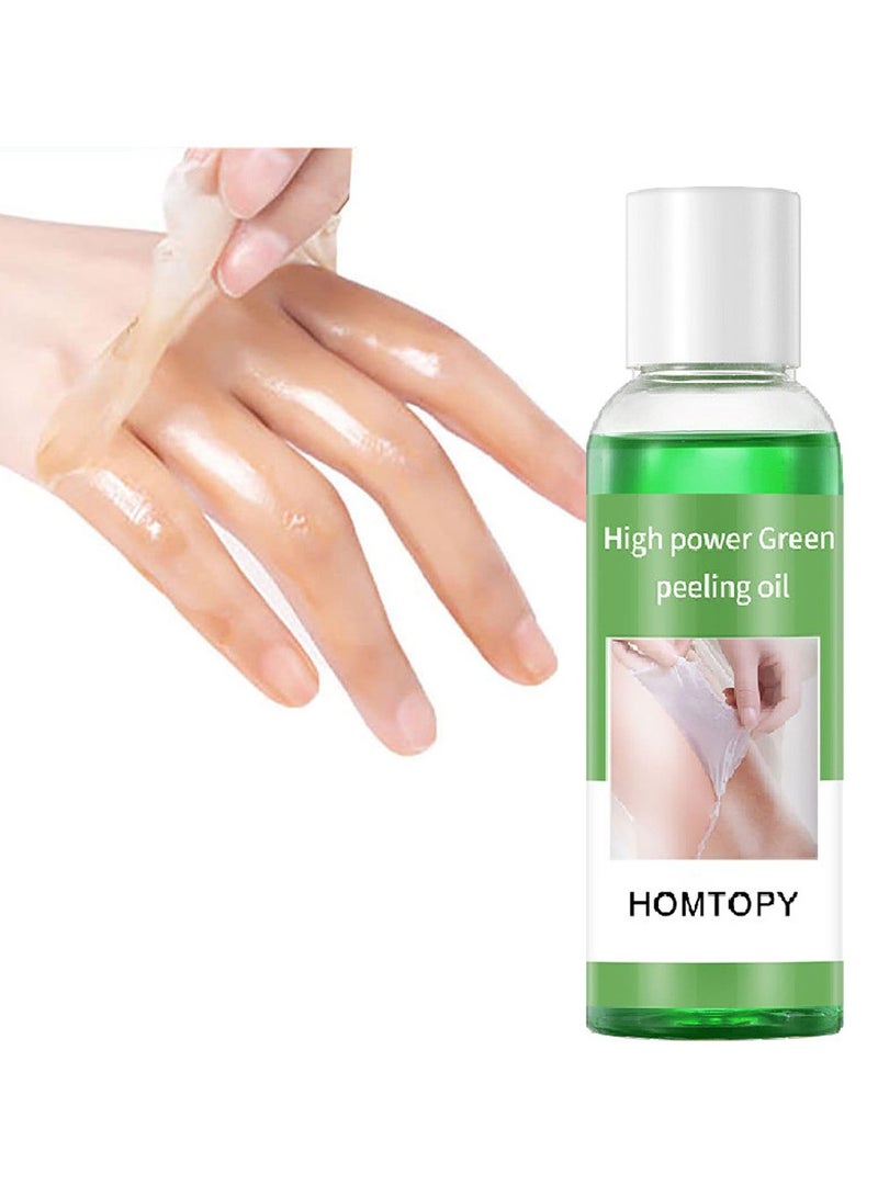 Peeling Oil for Dark Skin,Green Extra Strength Exfoliating Body Peeling Oil,Chemical Peel Solution for Hands and Feet,Effective Exfoliation for Smooth and Radiant Skin