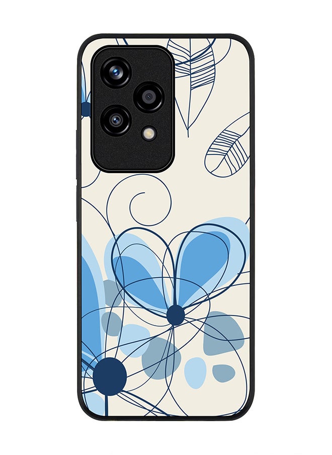 Stylizedd Rugged Black edge case for Honor 200 Lite, Slim fit Soft Case Flexible Rubber Edges Anti Drop TPU Gel Thin Cover -  Daisy Lines  - Image 1