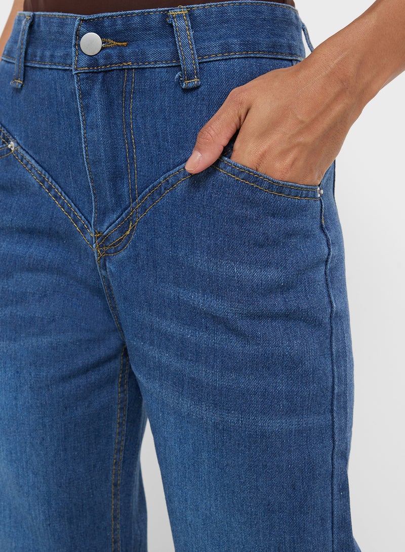 Ginger Mid Rise Straight Fit Jeans - Image 4