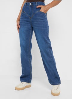 Ginger Mid Rise Straight Fit Jeans  - Image 2