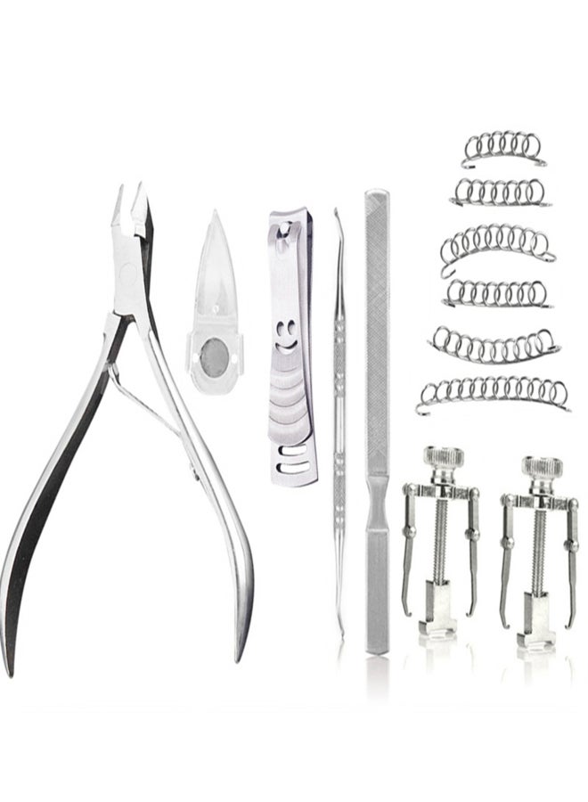 Stainless Steel Toenail Correction Tool Set Ingrown Toenail Treatment Fixer Nail File Corrector Foot Care Tools - Image 2