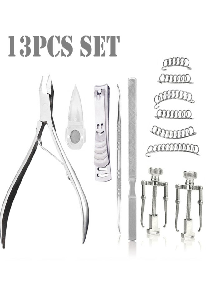 Stainless Steel Toenail Correction Tool Set Ingrown Toenail Treatment Fixer Nail File Corrector Foot Care Tools - Image 1