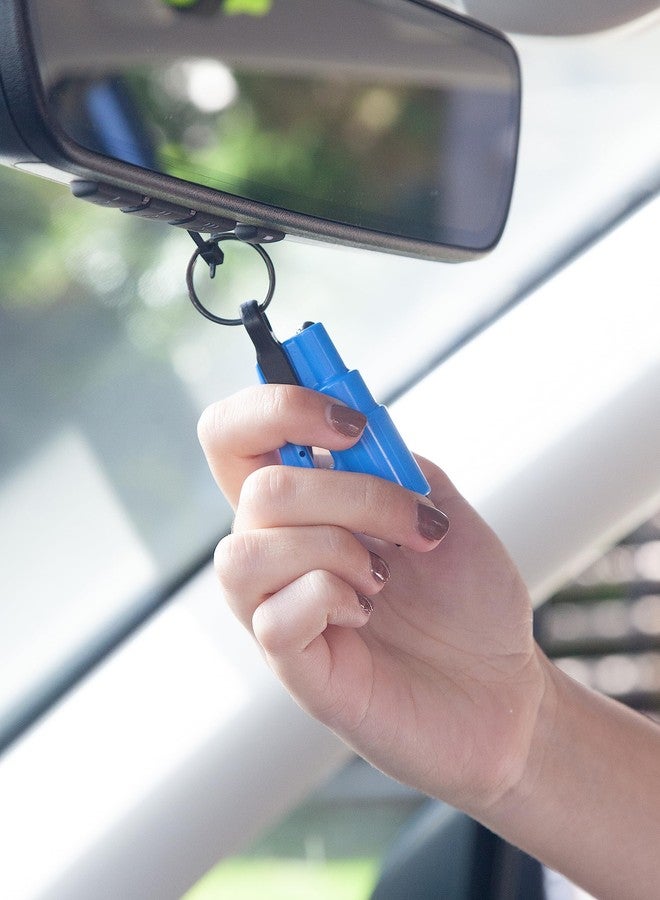 resqme The Original Emergency Keychain Car Escape Tool, 2-in-1 Seat Belt Cutter and Window Breaker - Army Green - Compact Emergency Hammer - Image 2