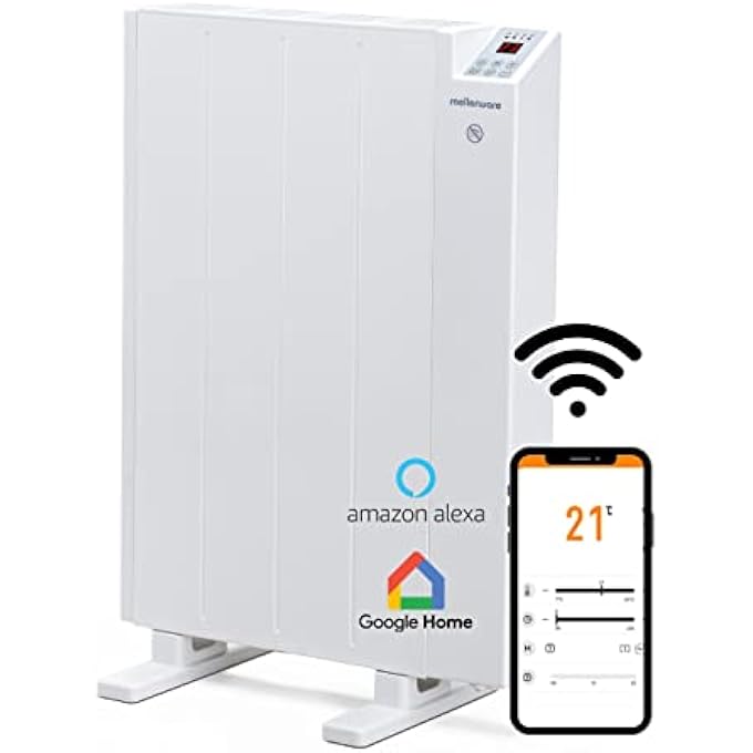 - COMFY! PROGRAMMABLE ELECTRIC HEATER | 600W LOW ENERGY | 3 MODES + OPEN WINDOW FUNCTION | ANTI-TIP SYSTEM | RADIATOR 10 M | GOOGLE HOME ALEXA | SMALL - Image 2