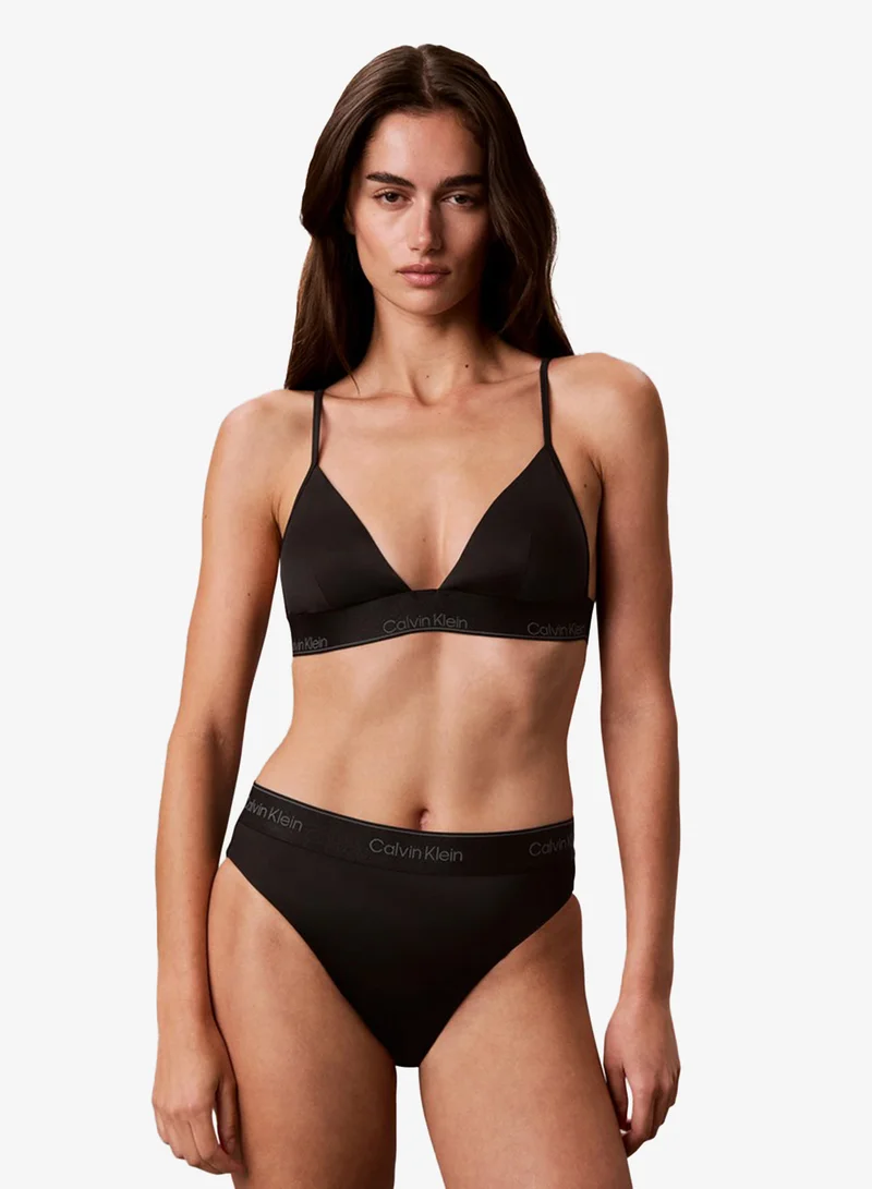 Metallic Shine Triangle Bikini Top