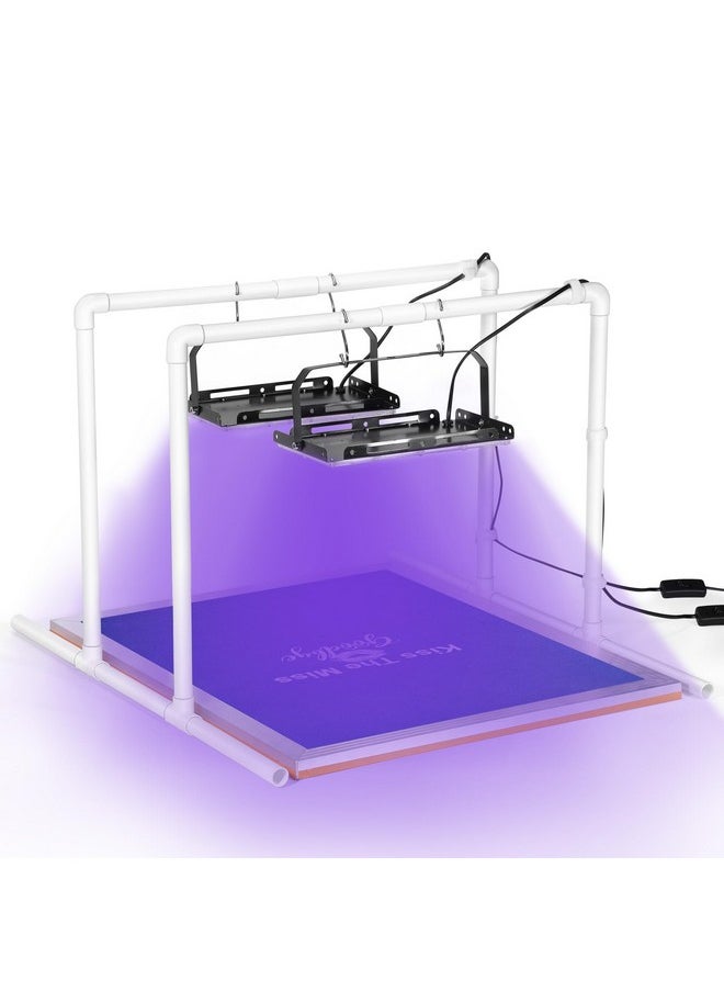 Caydo - 2Pcs 50W Led Uv Screen Printing Light Exposure Unit With Light Stands, Cable Ties, Exposure Unit For Screen Printing And Cyanotypes - Image 1
