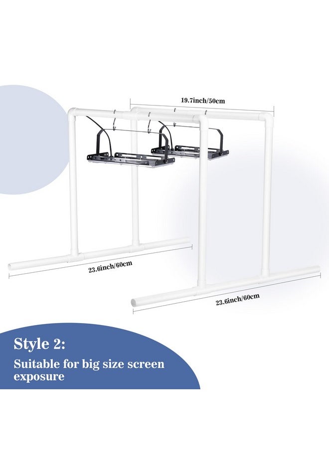 Caydo - 2Pcs 50W Led Uv Screen Printing Light Exposure Unit With Light Stands, Cable Ties, Exposure Unit For Screen Printing And Cyanotypes - Image 1