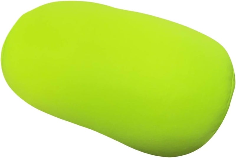 Microbead Roll Pillow 30x16cm Cylindrical Pillow Micro Mini Microbead Back Cushion Roll Convenient Travel Bed Decoration(Green) - Image 1