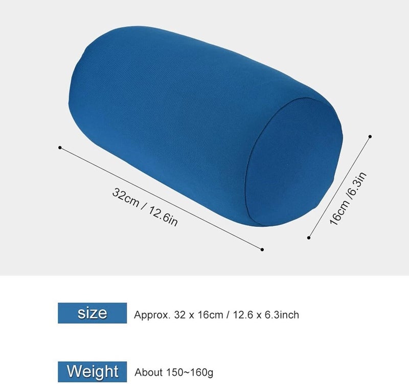 Microbead Roll Pillow 30x16cm Cylindrical Pillow Micro Mini Microbead Back Cushion Roll Convenient Travel Bed Decoration(Green) - Image 5