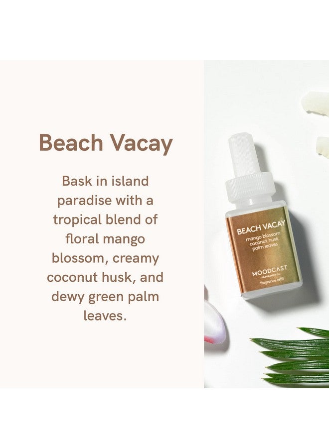 Pura And Moodcast Fragrance For Smart Home Air Diffusers Room Freshener Aromatherapy Scents For Bedrooms & Living Rooms Odor Eliminator 2 Pack Beach Vacay - Image 4