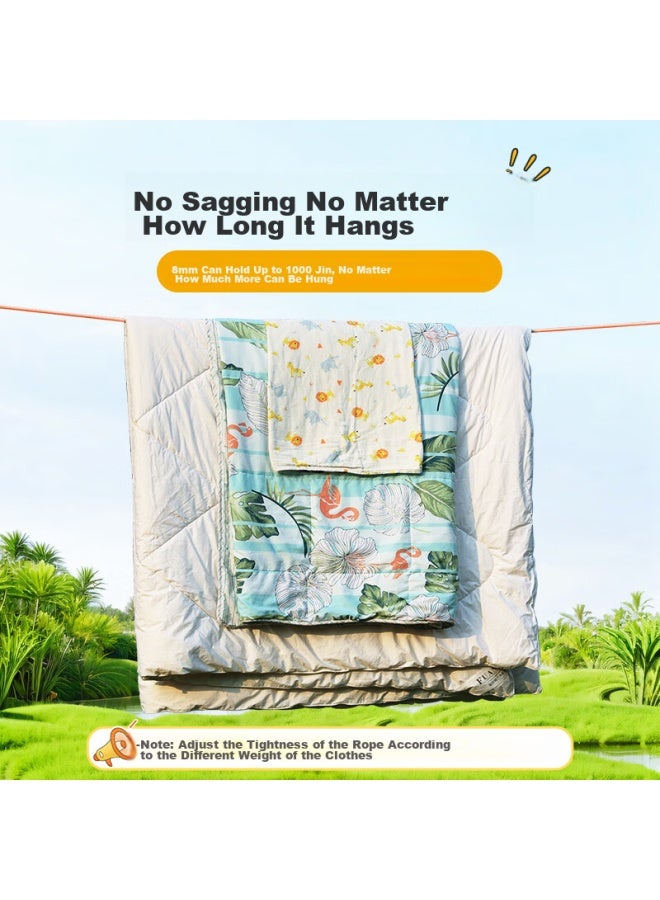 Canle Kanle Outdoor Thickened Clothesline, Outdoor Drying Quilt Tool, Non-slip Windproof Travel Car Roof Hanging Clothes Rope - Image 1