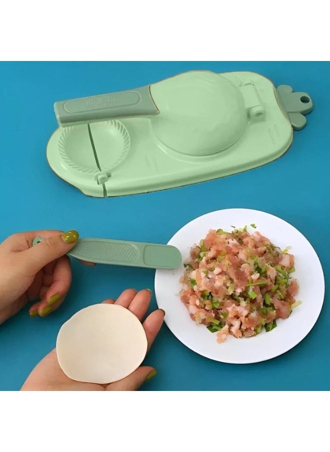 Generic 2-in-1 Qatayef and Pastry Press – Plastic Dough Molder for Stuffed Pastries, Dumplings, Empanadas – Easy-to-Use Kitchen Tool – Green  - Image 5
