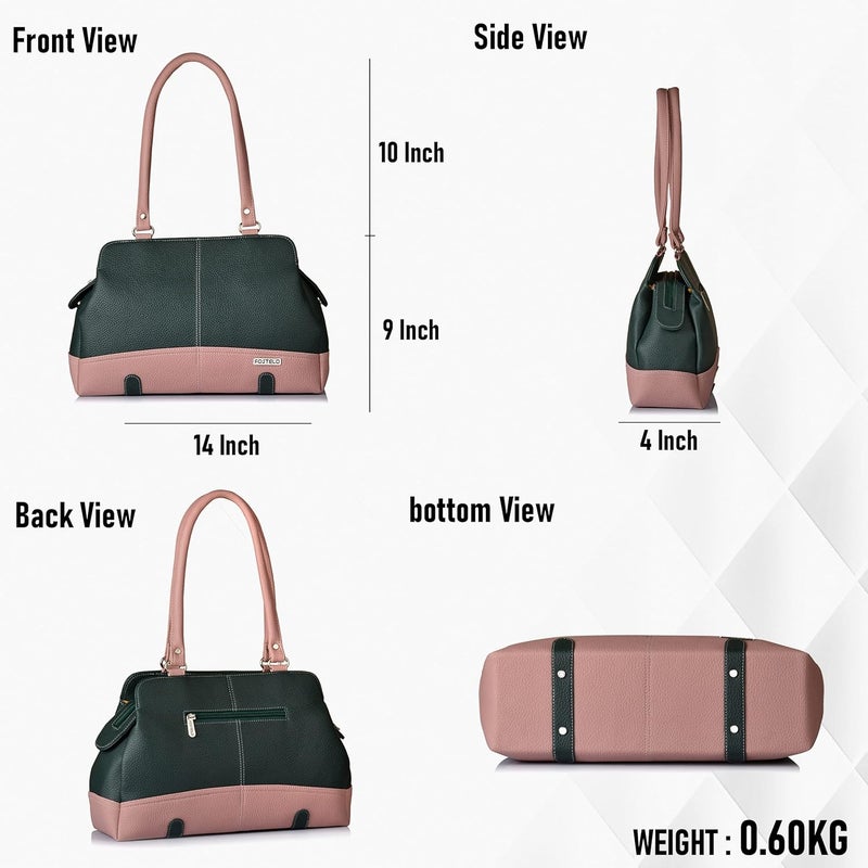 Fostelo Women's Helena Satchel Tote Handbag for Women | Ladies Purse | Stylish Shoulder Bag | Gift For Women - Image 3