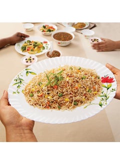 LARAH BY BOROSIL Larah by Borosil Oriental Fluted Series Opalware Dinner Set | 36 Pieces for Family of 8 | Microwave & Dishwasher Safe | Bone-Ash Free | Crockery Set for Dining & Gifting | Plates & Bowls | White  - Image 5