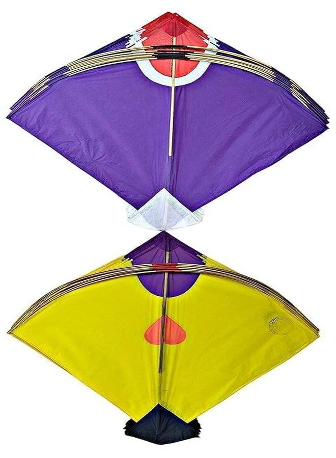 RUHANI Paper Kite Patang, Multi-Color, 42 x 42 cm, Pack of 10, Traditional Indian Festival Theme - Image 4