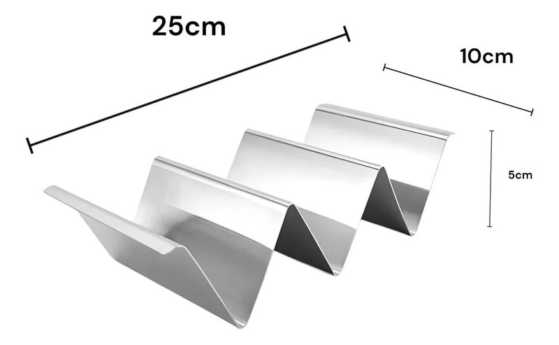 Taco Holder - Stainless Steel Taco Stand Rack Tray Style , Oven Safe for Baking, Dishwasher and Grill Safe - حامل تاكو من الفولاذ المقاوم للصدأ - Image 3