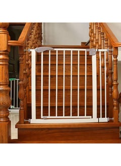 Safe-O-Kid Safe-O-Kid® Bannifence Pure Metal Baby Safety Gate with 1 Year Warranty, (75-95 cm) Adjustable, 2 Way Auto Close, Barrier for Stairs, Door and Hallways, Barrier Fence-Grey  - Image 1
